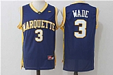 Marquette Golden Eagles #3 Dwayne Wade Navy College NCAA Jersey,baseball caps,new era cap wholesale,wholesale hats